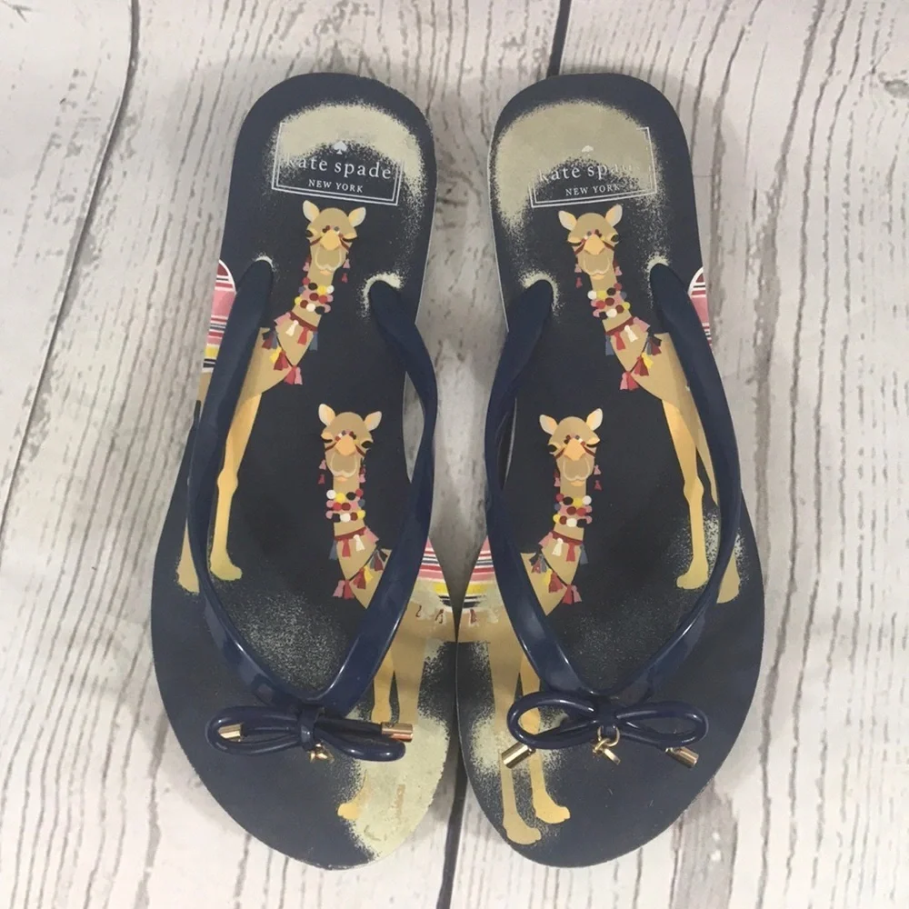 Kate Spade New York Nova Pool Flip Flops Camel 9